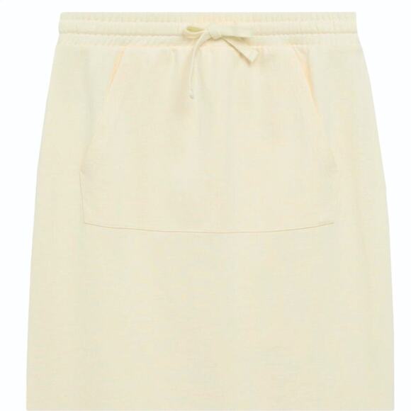 New Mango High waist Kangaroo Patch Pocket Cotton Jersey Midi Skirt - Picture 3 of 11